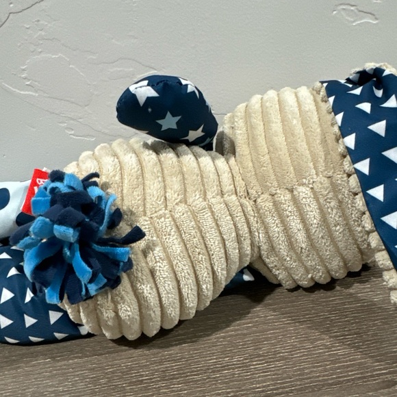 NO SOUND BOX Wee Believers 12” Bunny Rabbit Plush Blue Lovey Easter Dots Stars - Picture 3 of 6